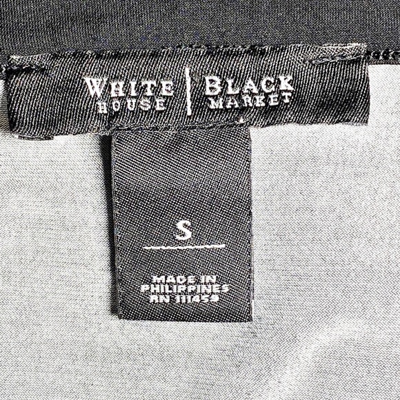 WHBM Monochrome Floral Print Off The Shoulder Mini Tunic Dress, Size Small - Picture 7 of 10